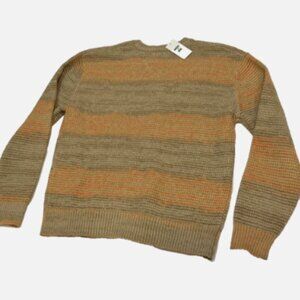 Mode of One Men Sweater Knit Crewneck Mango Sorbet Size L